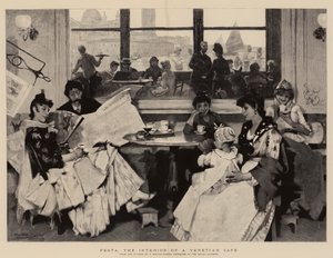 Festa, het Interieur van een Venetiaans Café